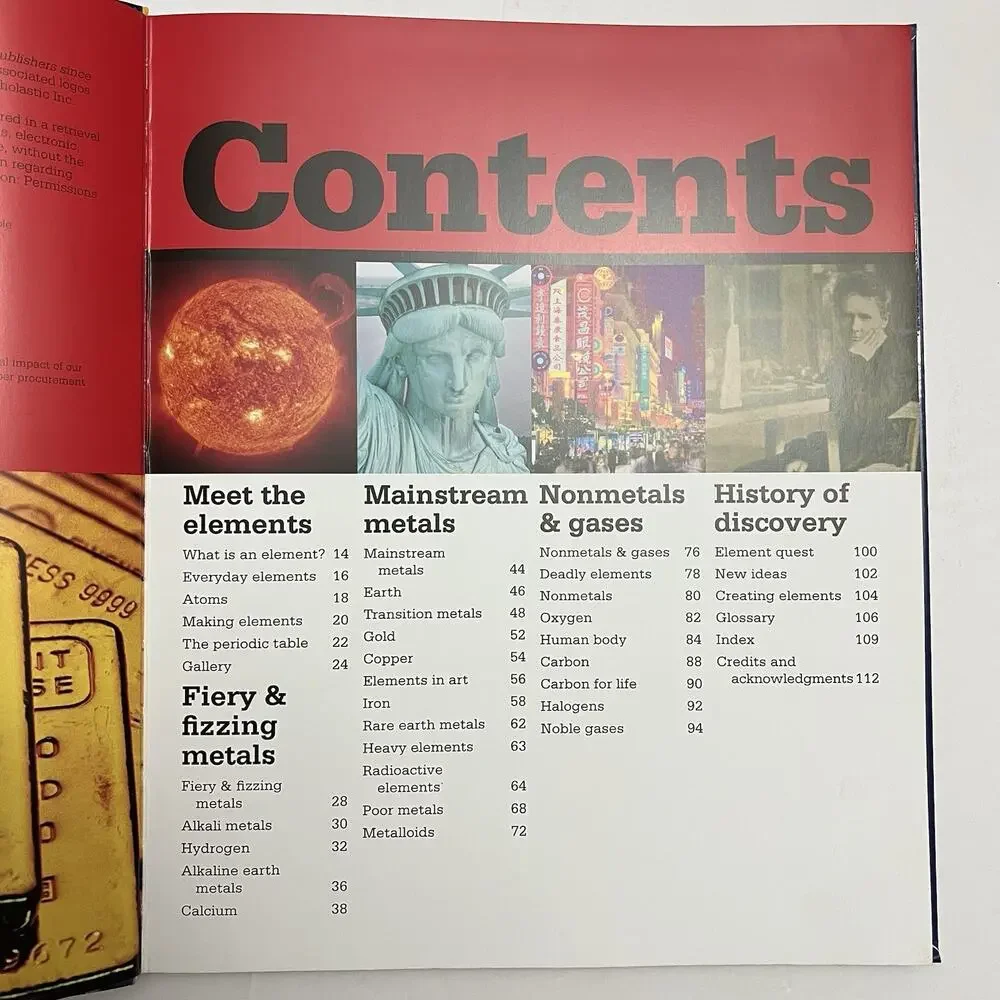 Scholastic Discover More The Elements by Dan Green Paperback Science Book
